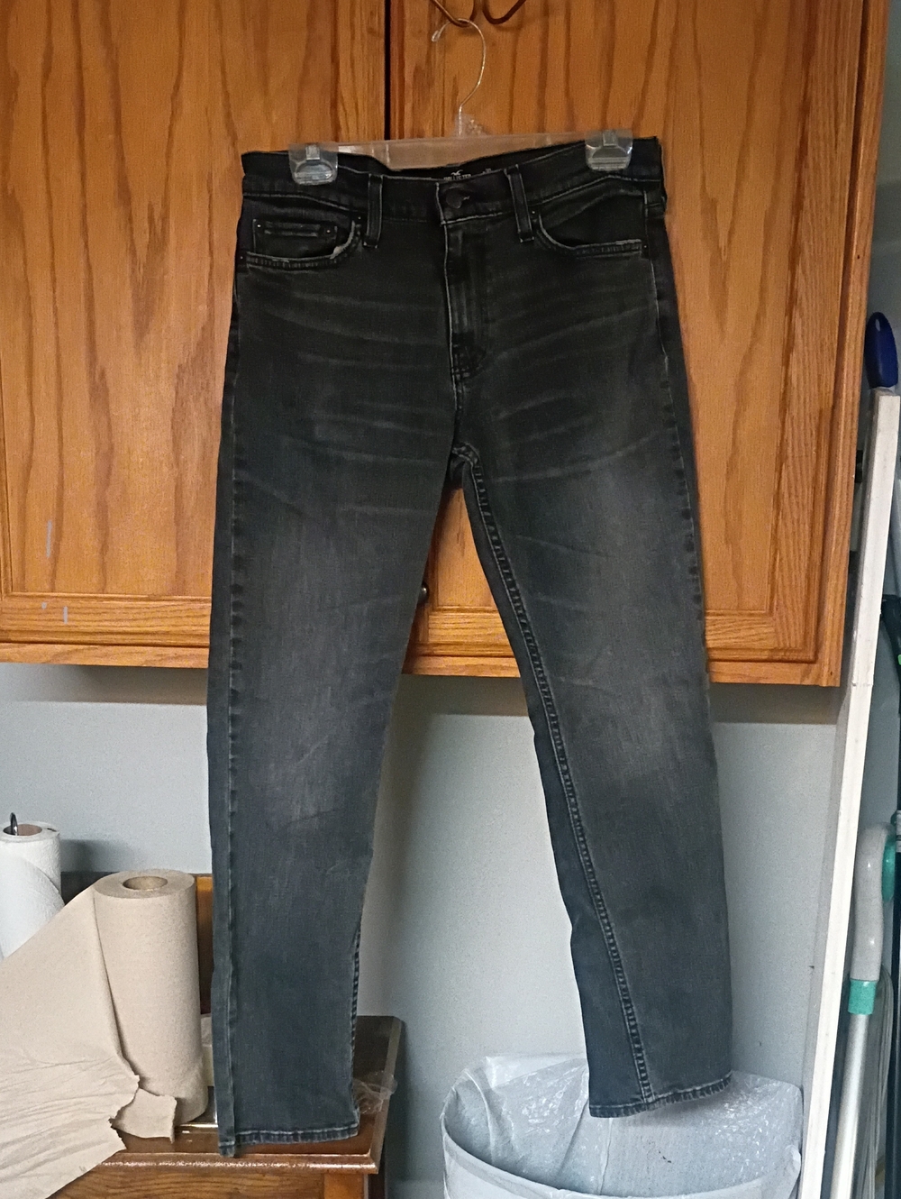 Hollister W30L30 Men's Slim Fit Black Wash Jeans